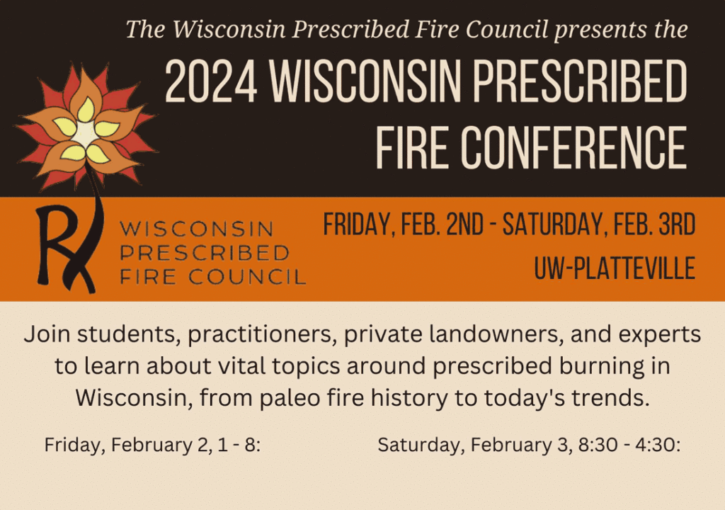 Prescribed Fire Conference set for Februany 2-3 at UW-Platteville.